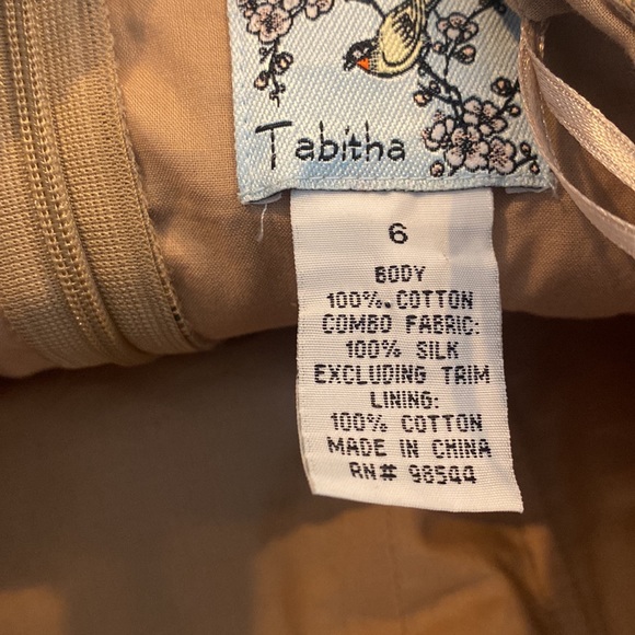 Anthropologie Tabitha Tan/NavyFloral Strapless Dress with Sash Tie - Picture 6 of 8